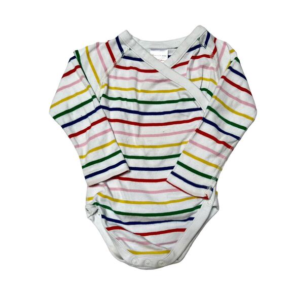 Hanna Andersson Organic Rainbow Stripe Bodysuit 18-24m - Picture 1 of 8